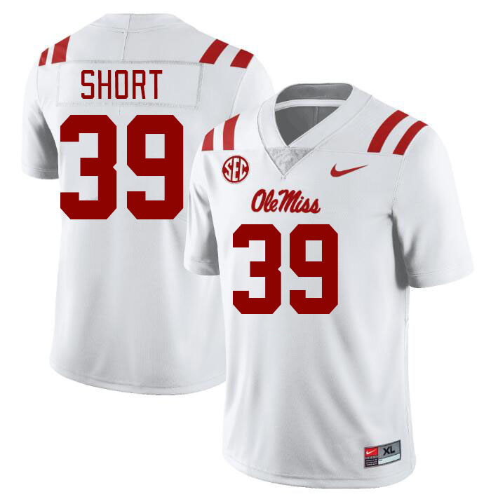 Ole Miss Rebels #39 Carter Short College Football Jerseyes Stitched Sale-White